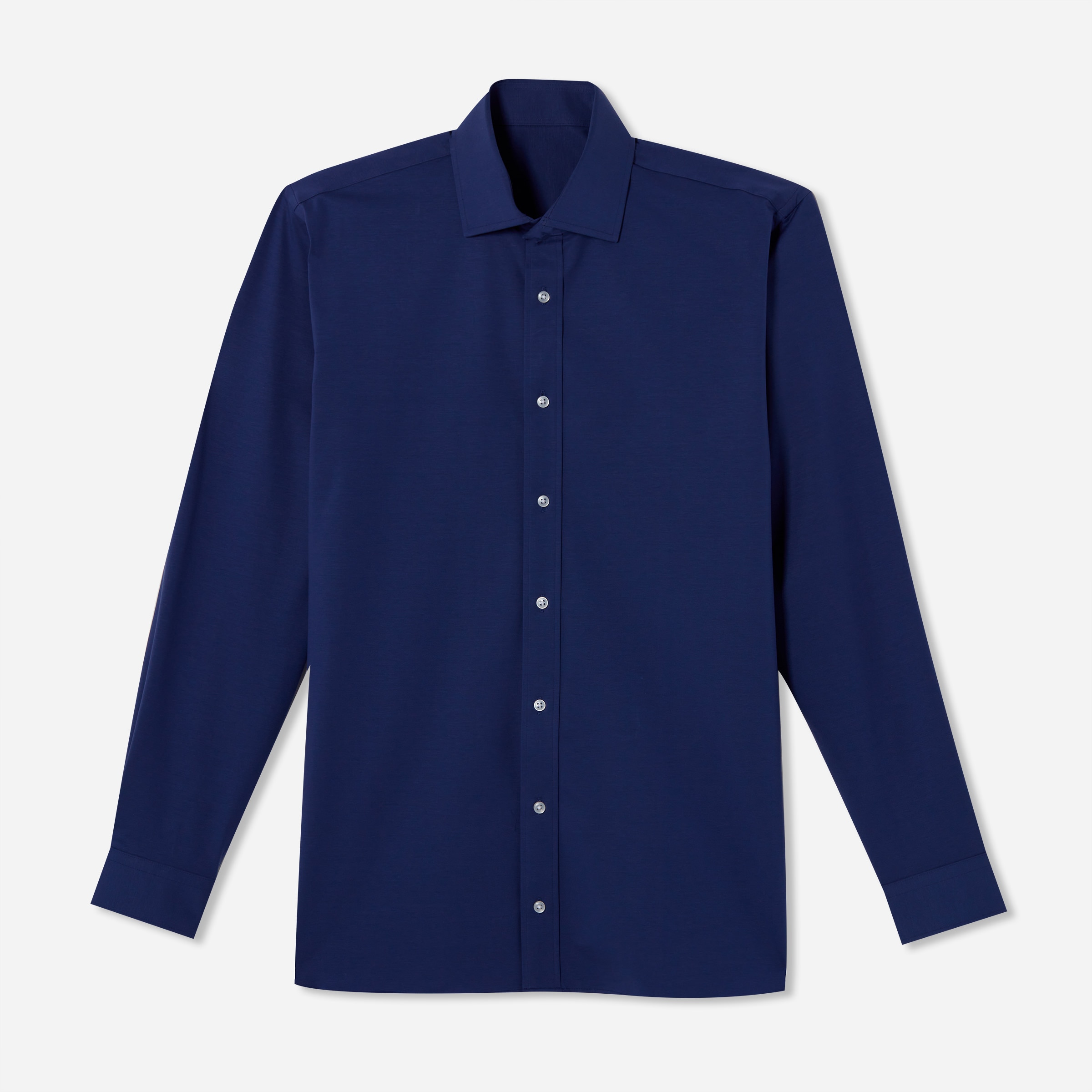 Mens Alton Crinkle Long Sleeve Shirt Navy