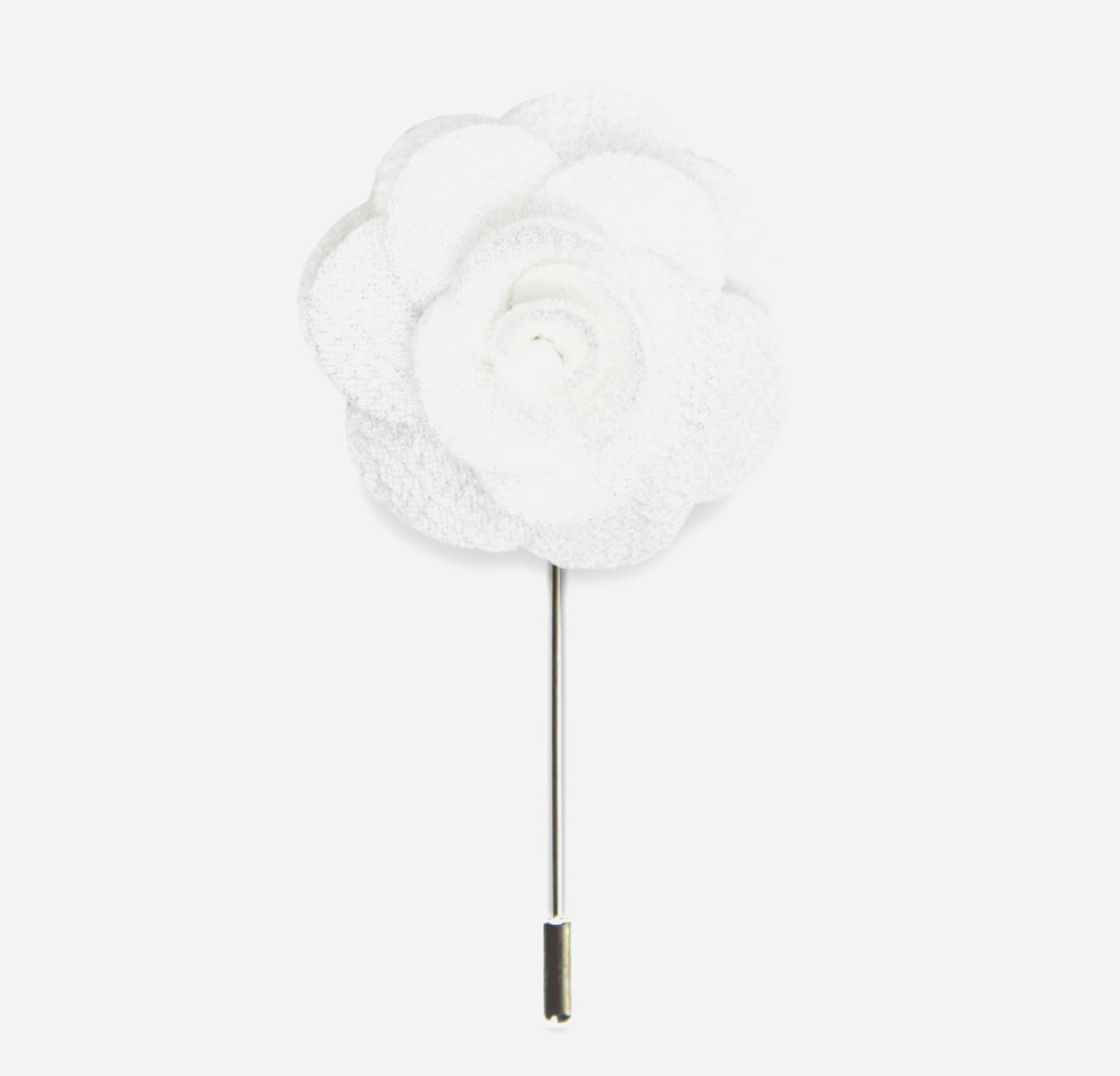 white flower pin